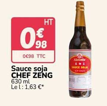 Sauce soja CHEF ZENG 630 ml Le l : 1,63 €*