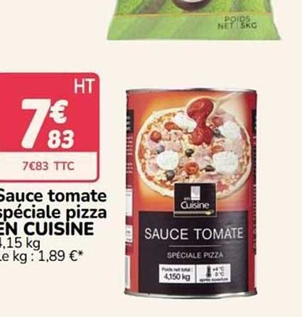 Sauce tomate spéciale pizza EN CUISINE