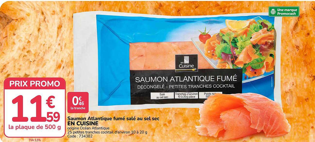 Saumon Atlantique fumé salé au sel sec EN CUISINE