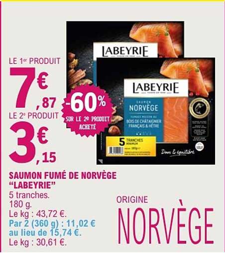 SAUMON FUMÉ DE NORVÈGE “LABEYRIE”
