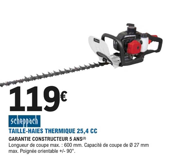 scheppach TAILLE-HAIES THERMIQUE 25,4 CC