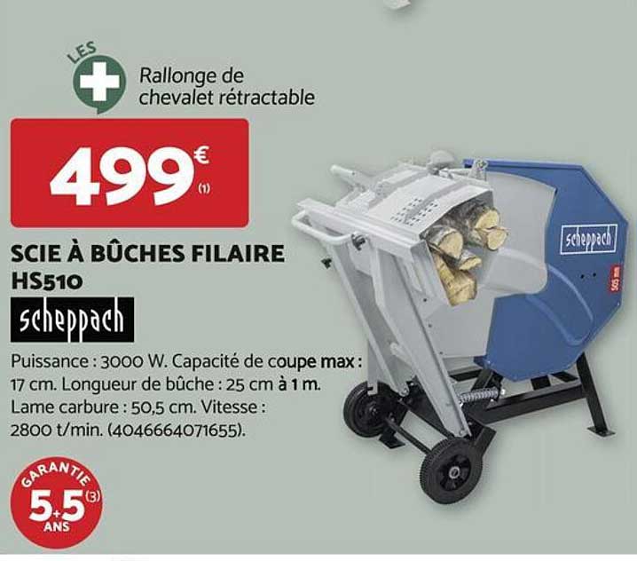 Scie à bûches filaire HS510