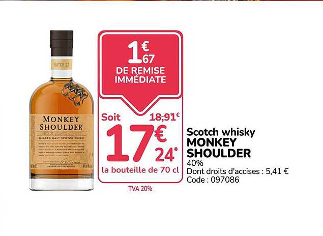 Scotch whisky MONKEY SHOULDER