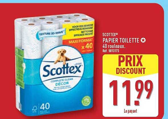 SCOTTEX® PAPIER TOILETTE 40 rouleaux. Réf. 5013173
