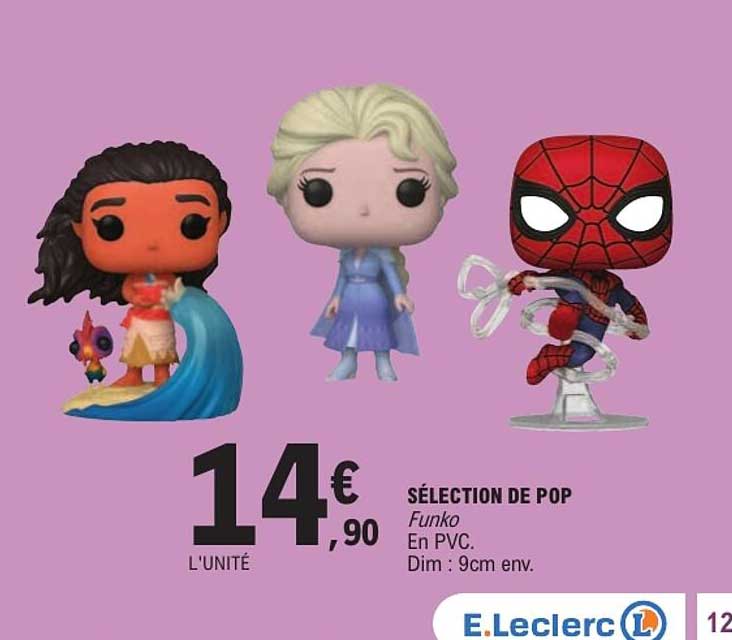 SÉLECTION DE POP Funko En PVC. Dim : 9cm env.