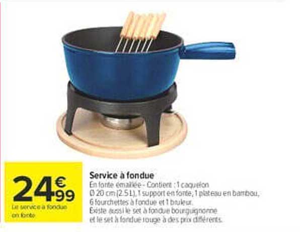 Service à fondue