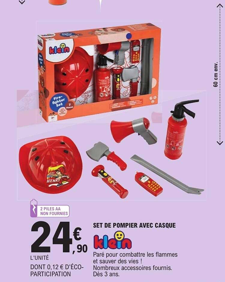 SET DE POMPIER AVEC CASQUE