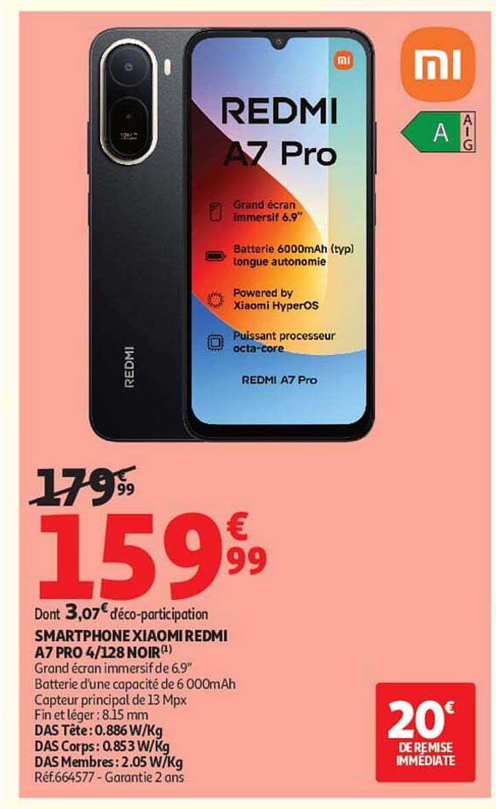 SMARTPHONE XIAOMI REDMI A7 PRO 4/128 NOIR