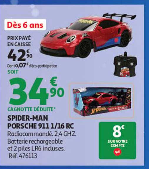 SPIDER-MAN PORSCHE 911 1/16 RC