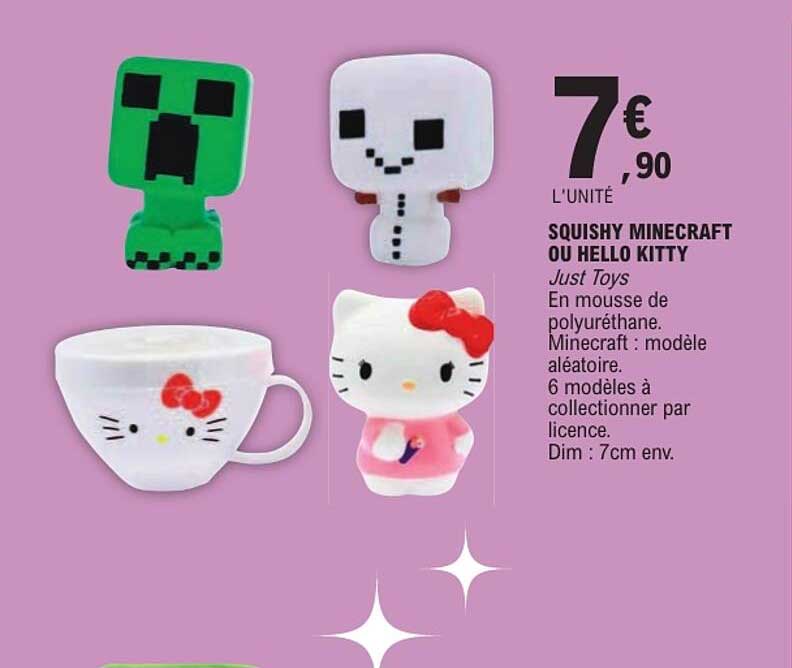 SQUISHY MINECRAFT OU HELLO KITTY