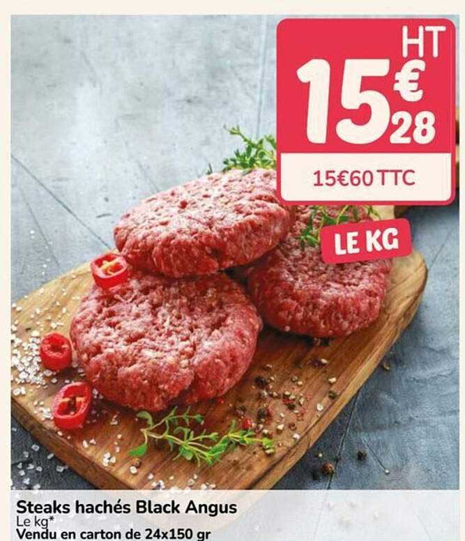 Steaks hachés Black Angus