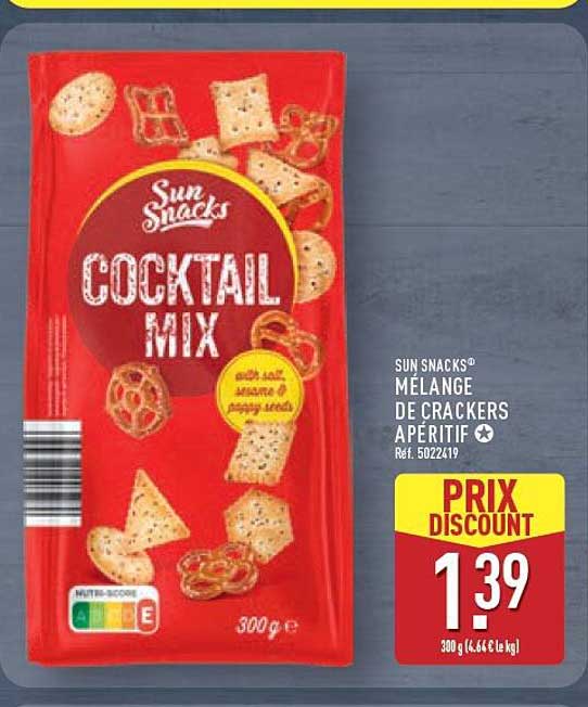 SUN SNACKS® MÉLANGE DE CRACKERS APÉRITIF
