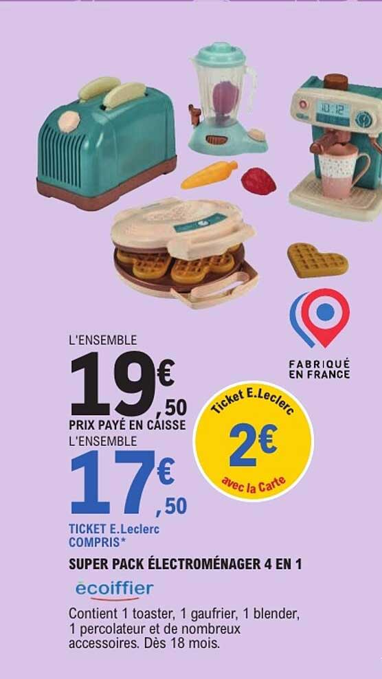 SUPER PACK ÉLECTROMÉNAGER 4 EN 1