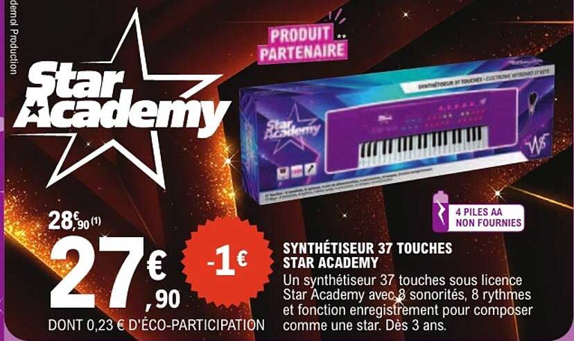 SYNTHÉTISEUR 37 TOUCHES STAR ACADEMY
