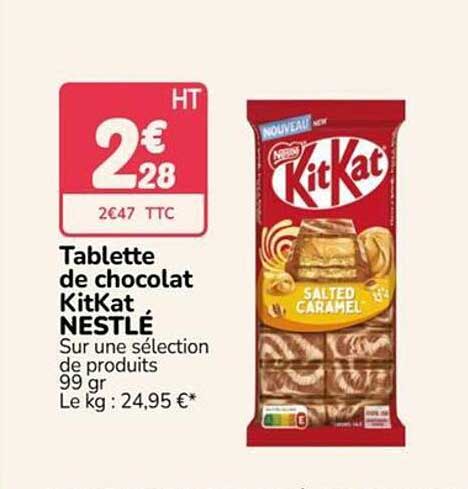 Tablette de chocolat KitKat NESTLÉ