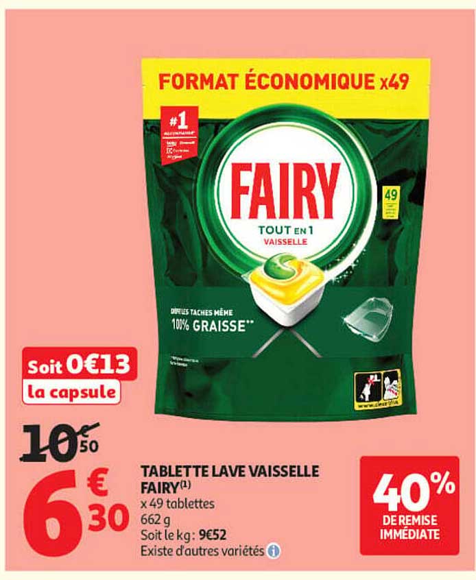TABLETTE LAVE VAISSELLE FAIRY