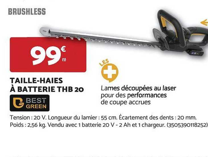 TAILLE-HAIES À BATTERIE THB 20
