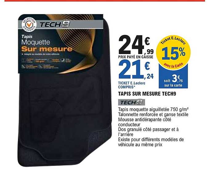 TAPIS SUR MESURE TECH9