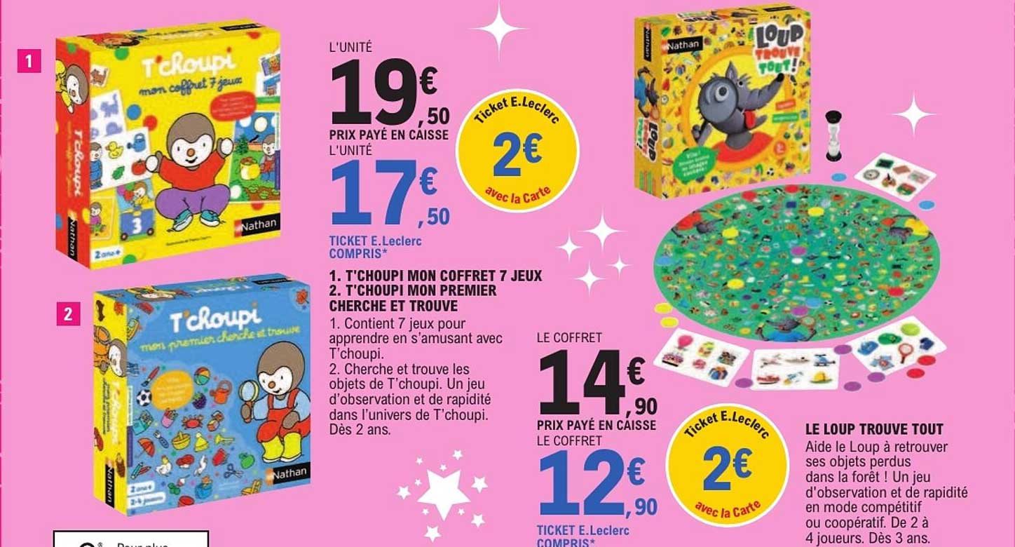 T'CHOUPI MON COFFRET 7 JEUX