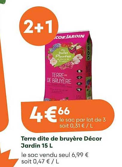 Terre dite de bruyère Décor Jardin 15 L