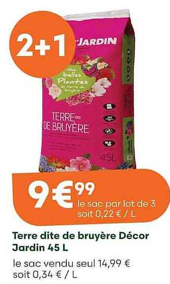 Terre dite de bruyère Décor Jardin 45 L