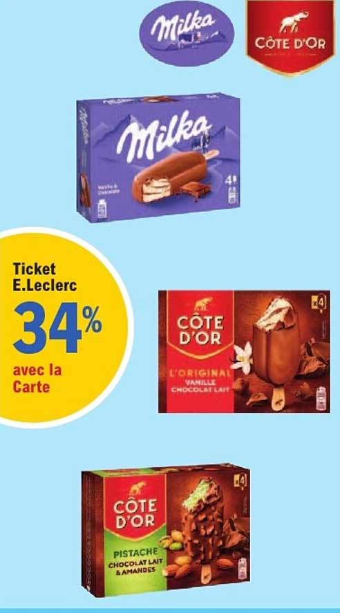 Ticket E.Leclerc 34% avec la Carte
