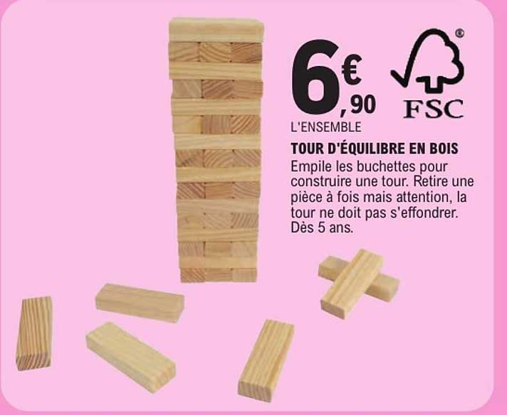 TOUR D'ÉQUILIBRE EN BOIS