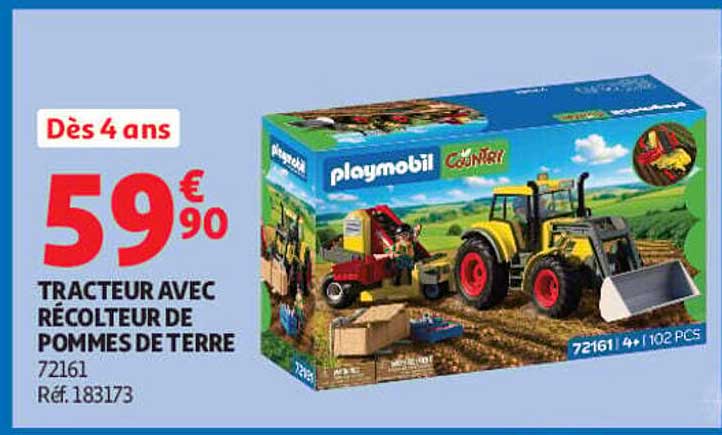 TRACTEUR AVEC RÉCOLTEUR DE POMMES DE TERRE