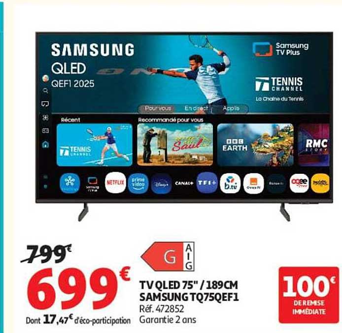 TV QLED 75'' / 189CM SAMSUNG TQ75QEF1