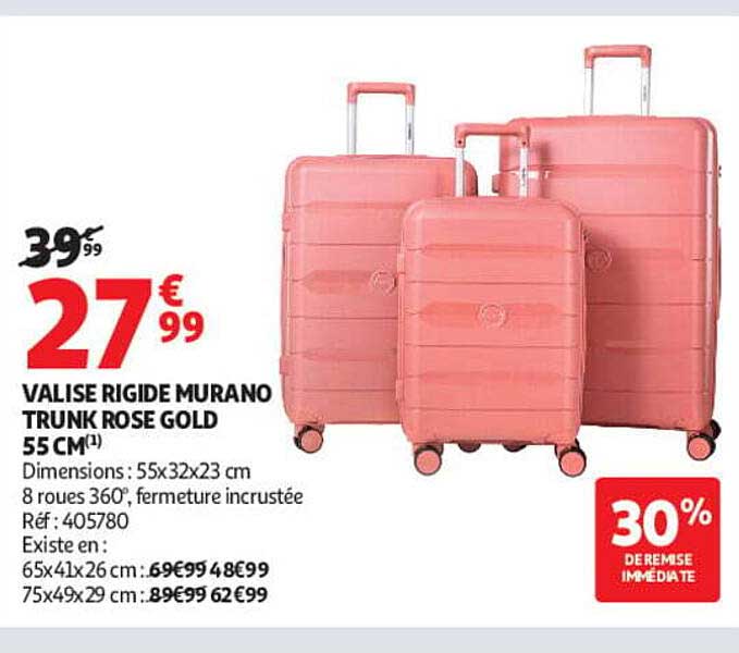 VALISE RIGIDE MURANO TRUNK ROSE GOLD 55 CM(1)