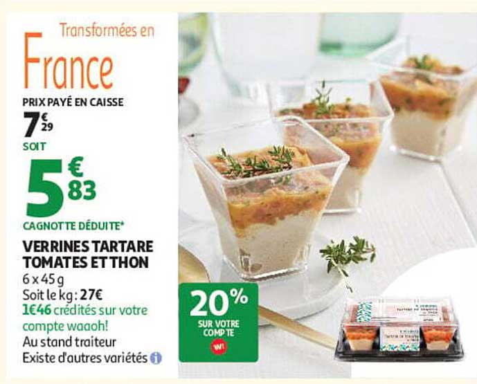 VERRINES TARTARE TOMATES ETTHON
