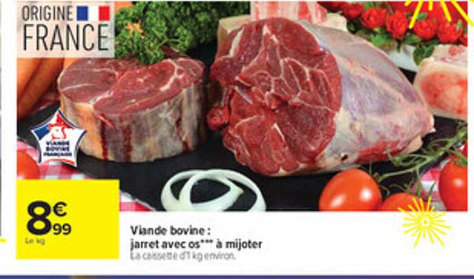 Viande bovine : jarret avec os "à mijoter"