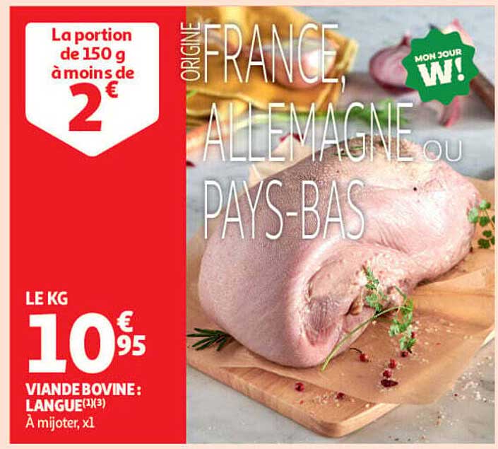 VIANDE BOVINE : LANGUE (1X3) À mijoter, x1