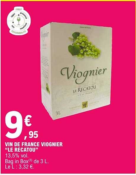 VIN DE FRANCE VIOGNIER “LE RECATOU”