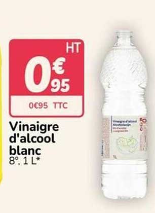 Vinaigre d'alcool blanc 8° 1 L*