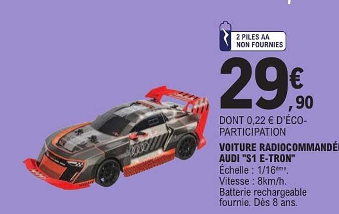 VOITURE RADIOCOMMANDÉE AUDI "S1 E-TRON"