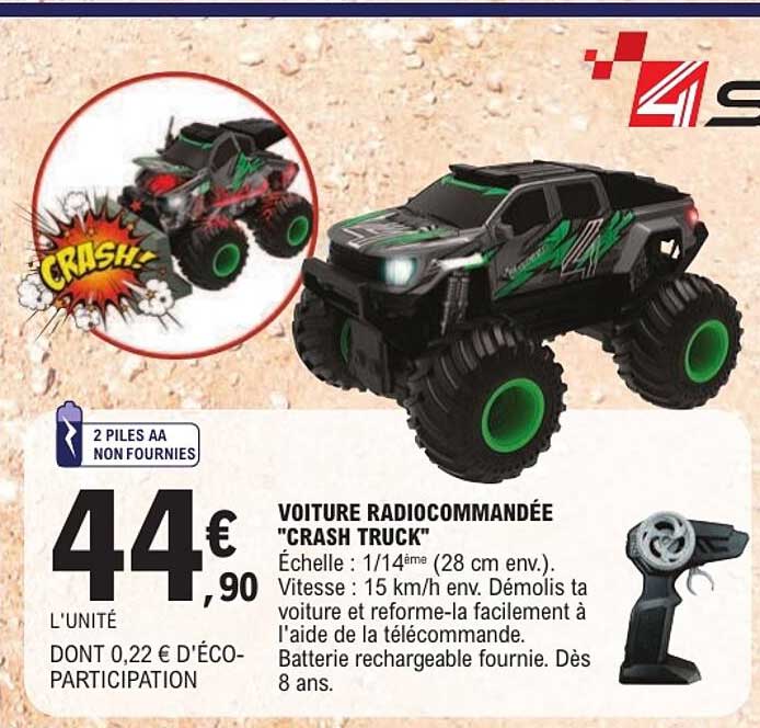 VOITURE RADIOCOMMANDÉE "CRASH TRUCK"
