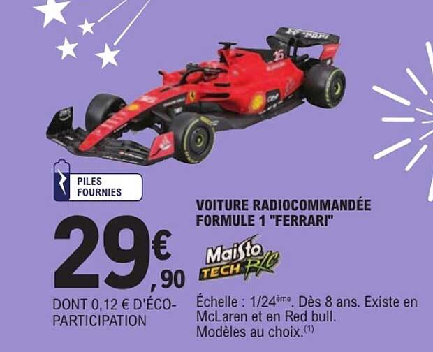 VOITURE RADIOCOMMANDÉE FORMULE 1 "FERRARI"