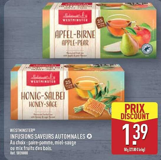 WESTMINSTER® INFUSIONS SAVEURS AUTOMNALES