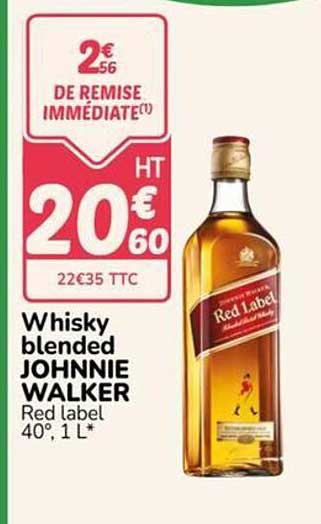 Whisky blended JOHNNIE WALKER Red label 40°, 1 L*