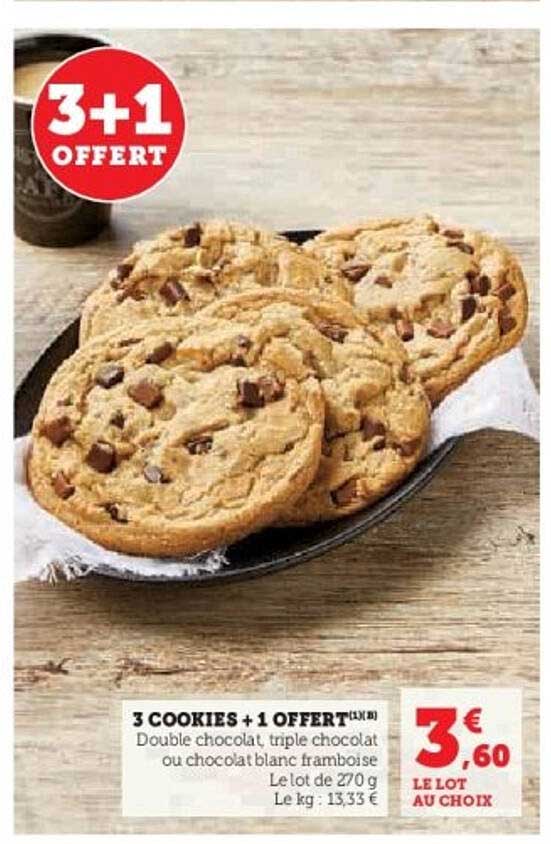 3 COOKIES + 1 OFFERT