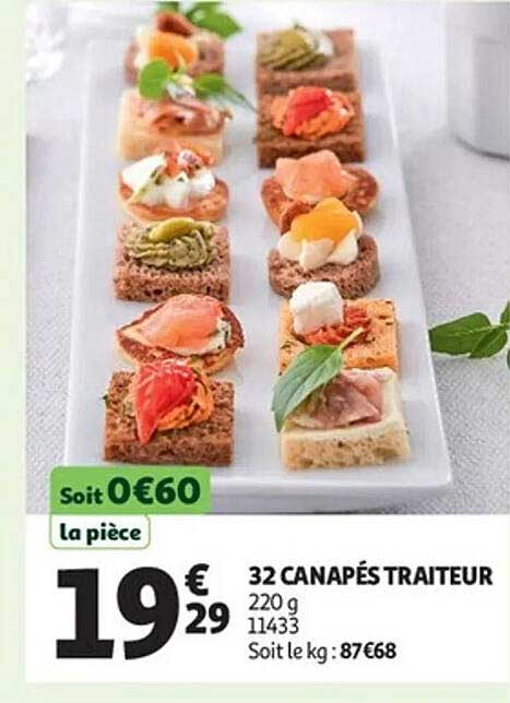 32 CANAPÉS TRAITEUR