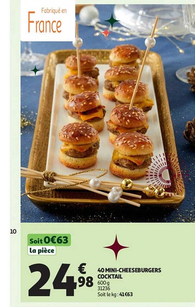 40 MINI-CHEESEBURGERS COCKTAIL