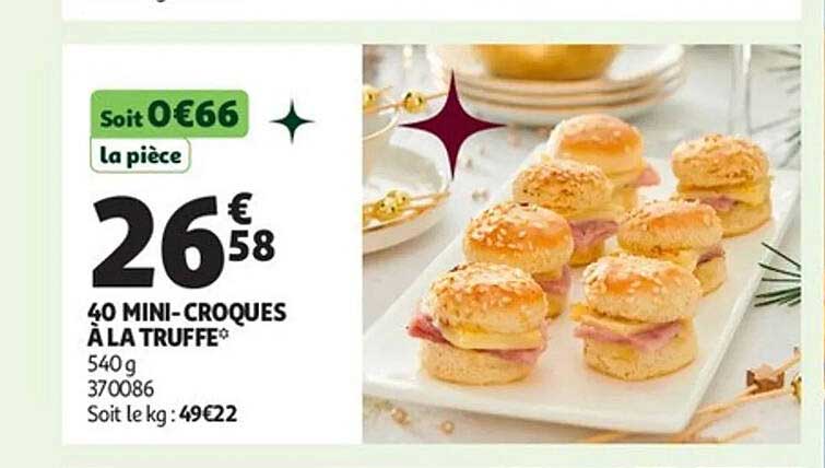 40 MINI-CROQUES À LA TRUFFE
