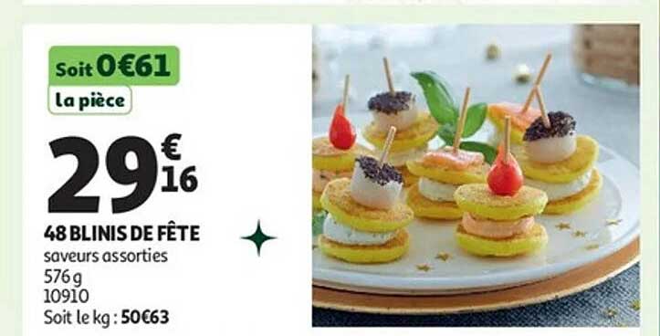 48 BLINIS DE FÊTE saveurs assorties