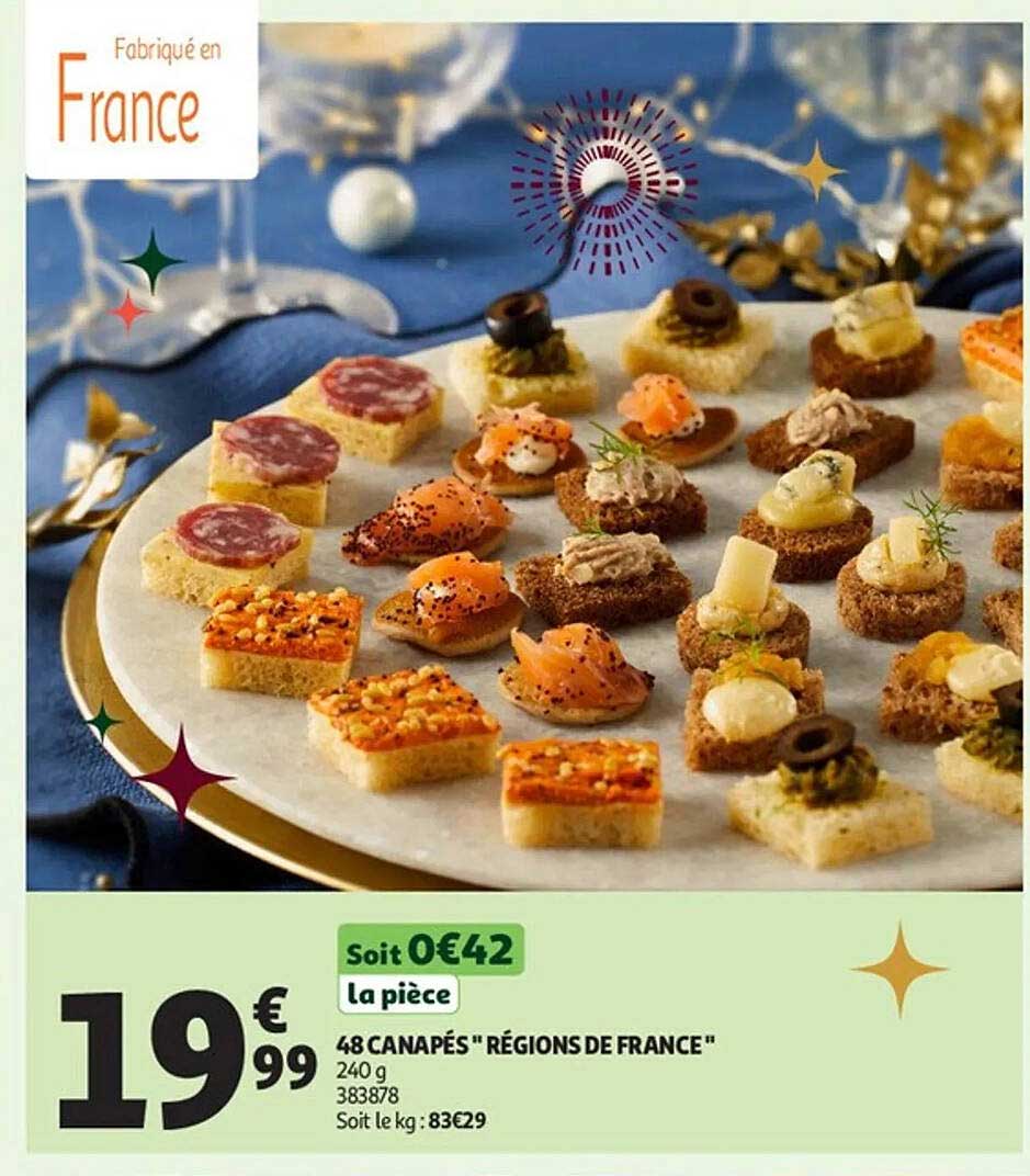 48 CANAPÉS "RÉGIONS DE FRANCE"
