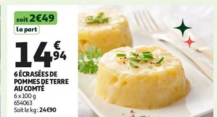 6 Écrasées de Pommes de Terre au Comté