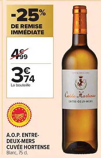 A.O.P. ENTRE-DEUX-MERS CUVÉE HORTENSE