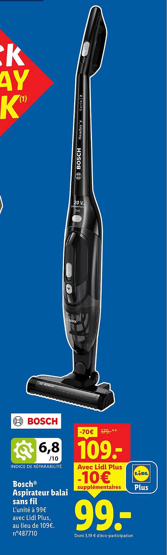 Aspirateur balai sans fil Bosch