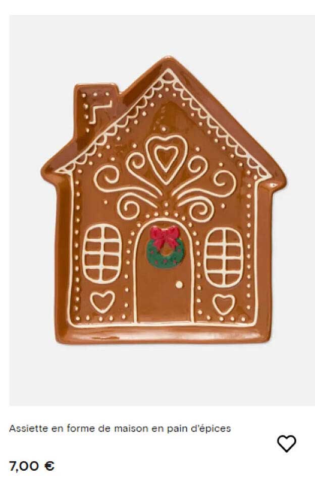 Assiette en forme de maison en pain d'épices